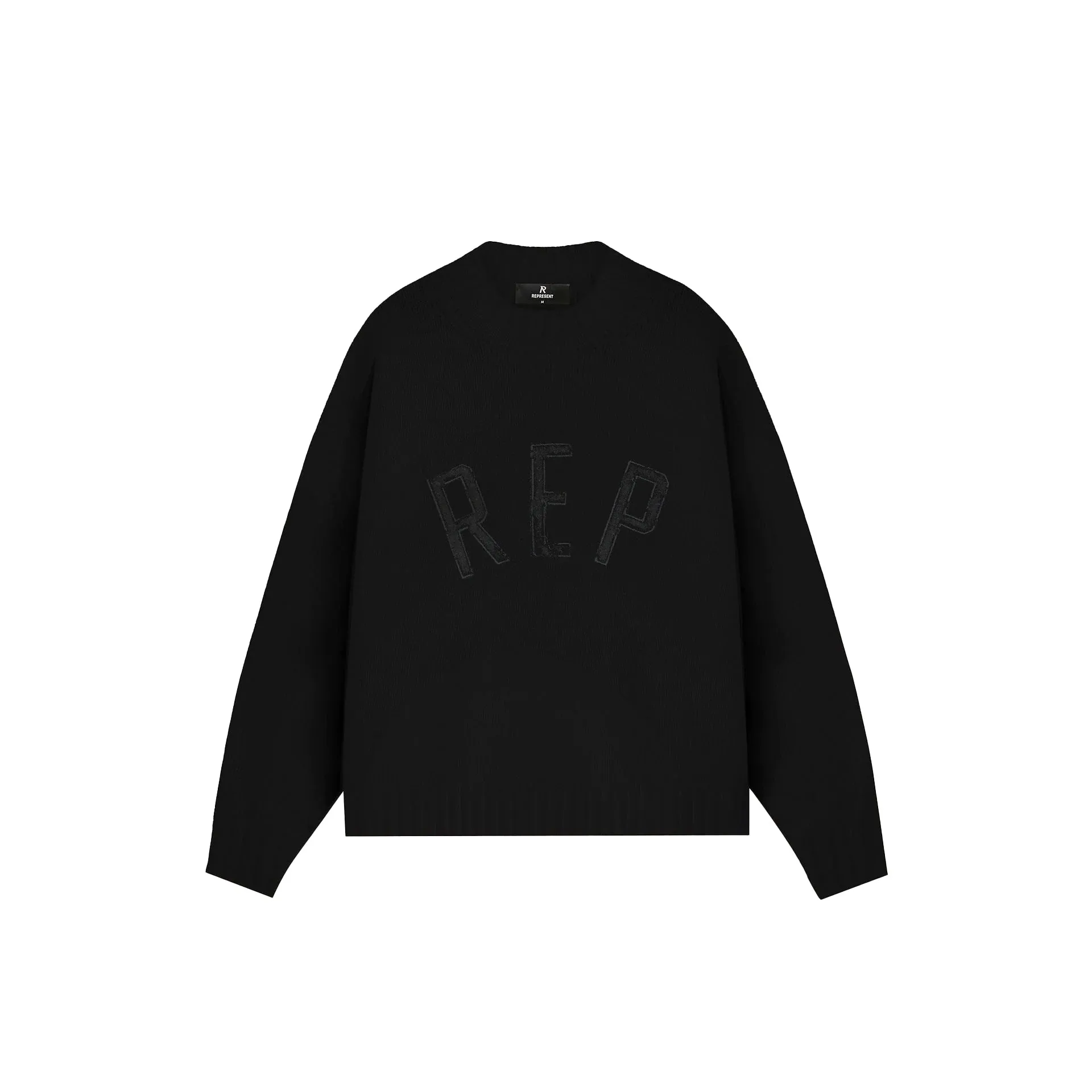 REPRESENT Rep Knit Crewneck Black