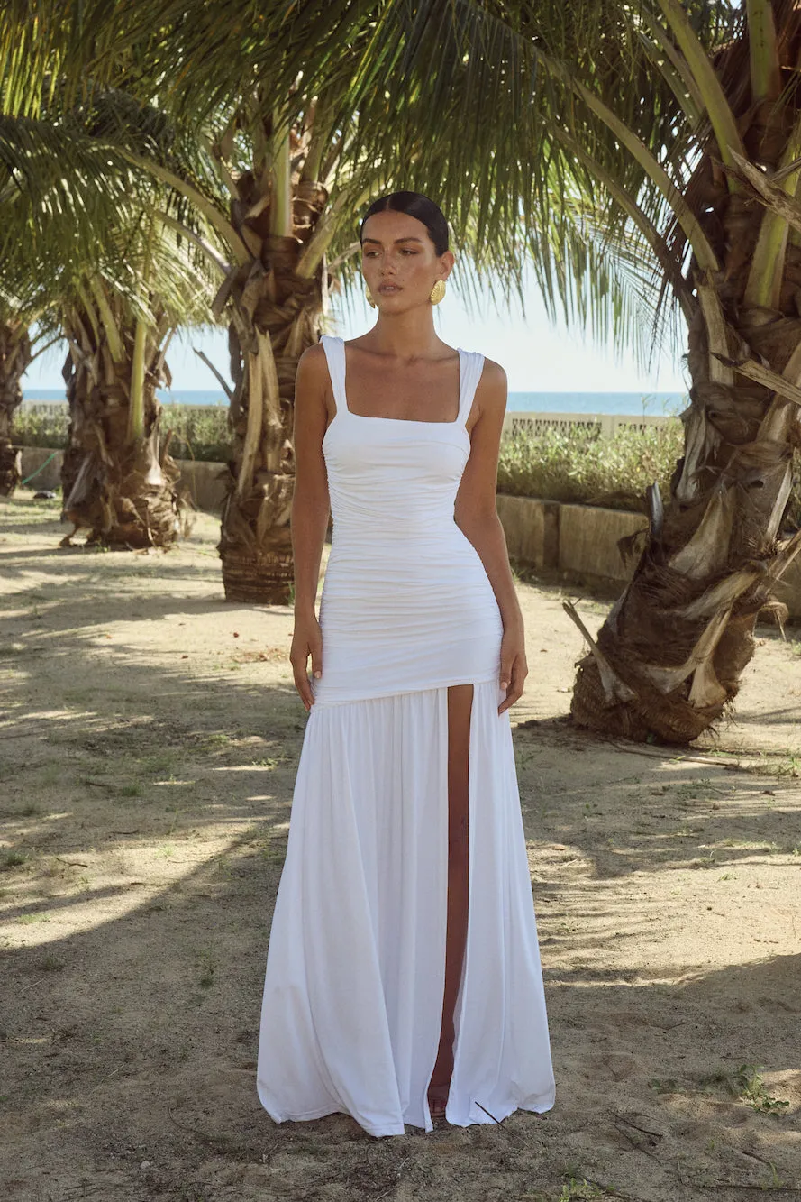 RUNAWAY THE LABEL Carly Maxi Dress White