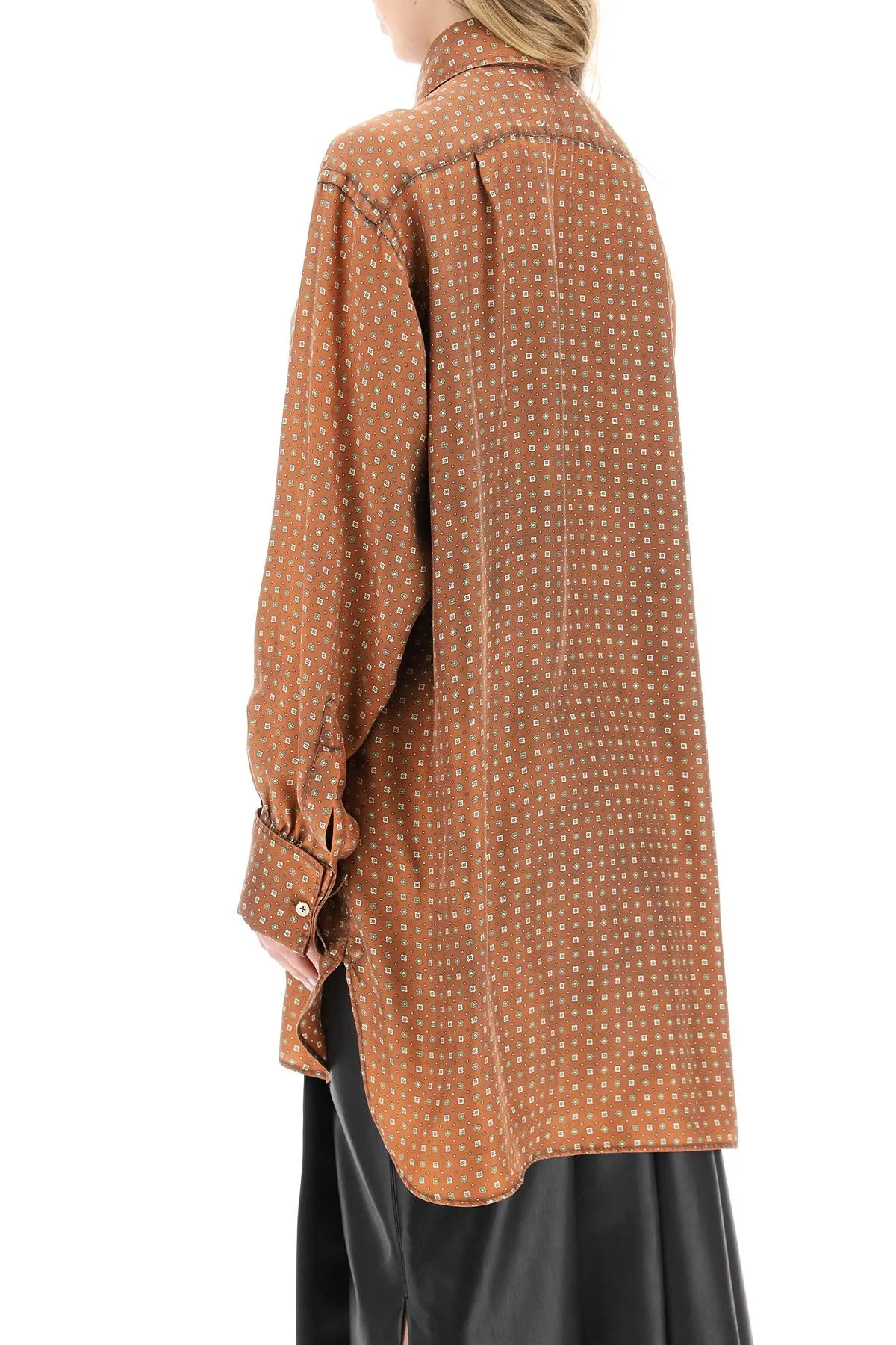 SCARF PRINT OVERSIZED SHIRT