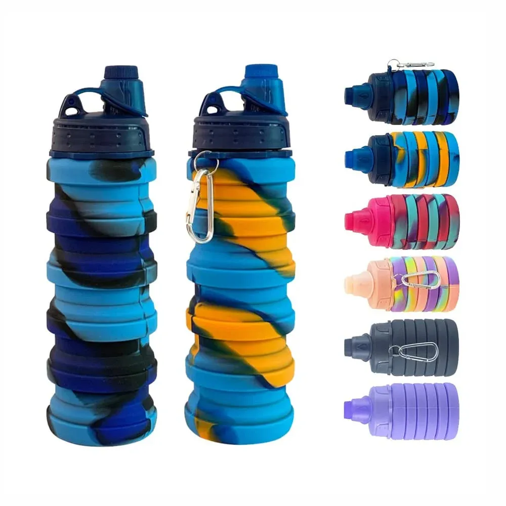 Silicone Sports Retractable Water Bottle