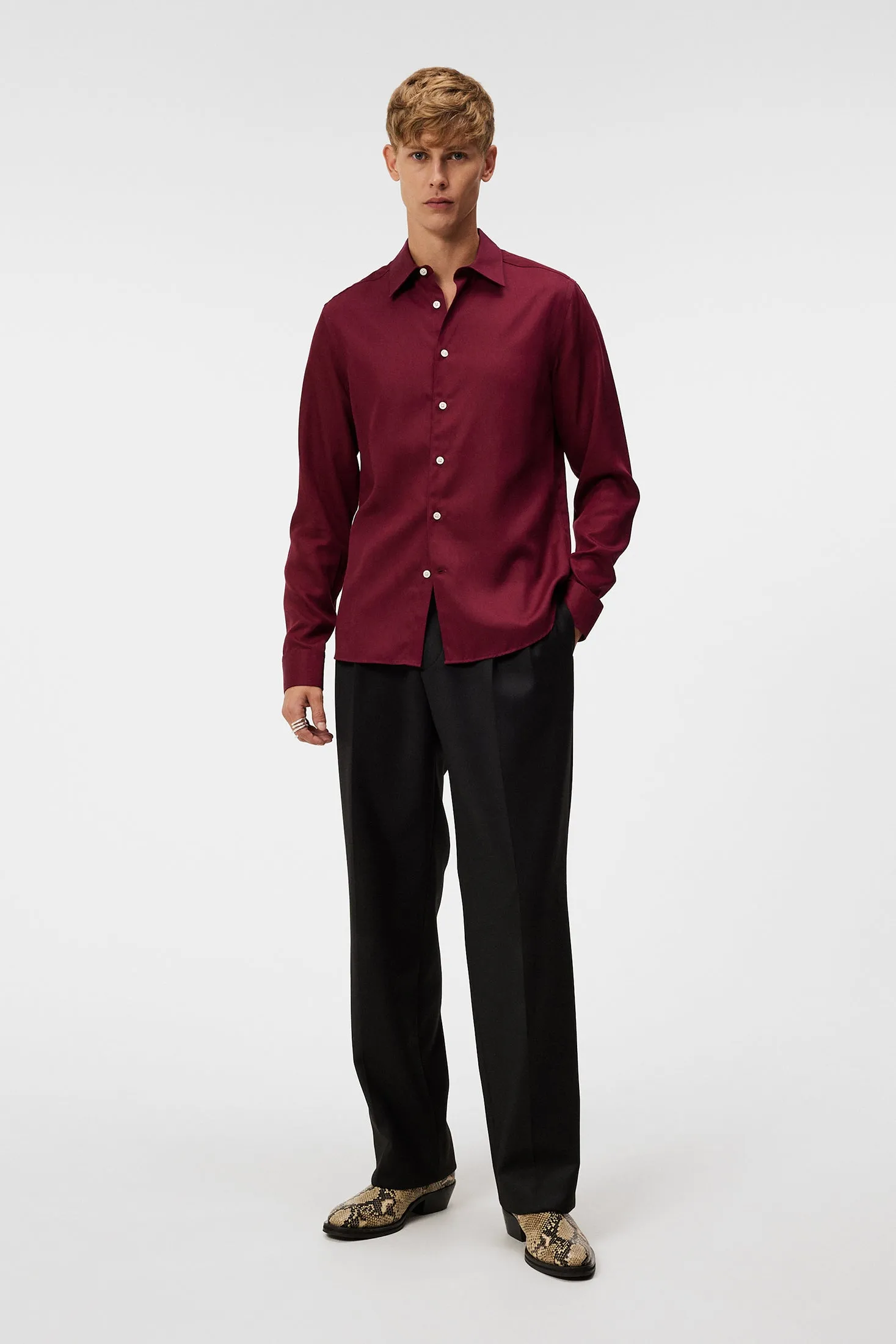 Slim Comfort Tencel Shirt / Zinfandel