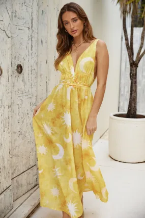 Solar Eclipse Maxi Dress Yellow