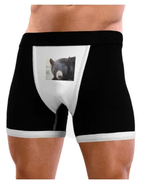 Staring Black Bear Mens Boxer Brief Underwear