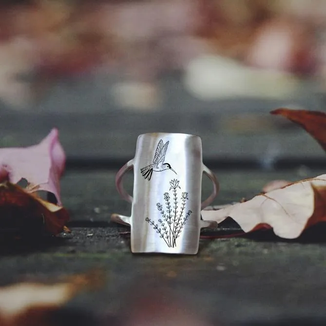 Sterling Silver Hummingbird Animal Ring