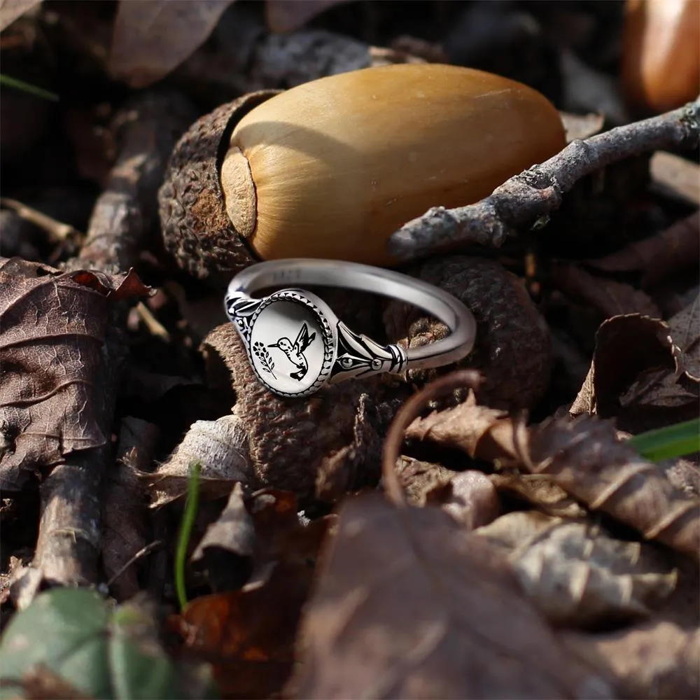 Sterling Silver Hummingbird Ring Bird  Bee Cardinal