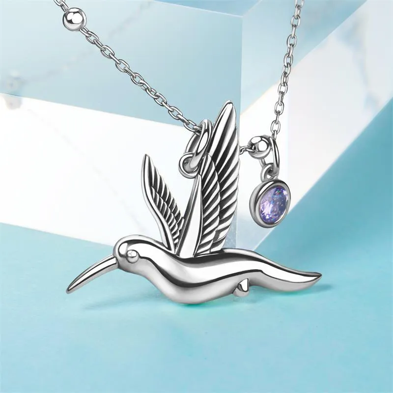 Sterling Silver Hummingbird Single Layer Anklet