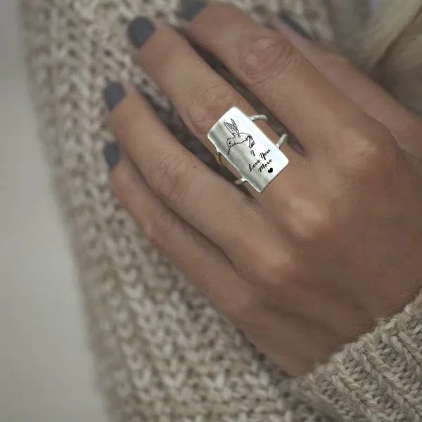 Sterling Silver Inspirational Ring Engraved With  Be you Do you For you, It's Never Too Late, Today,I Choose Joy