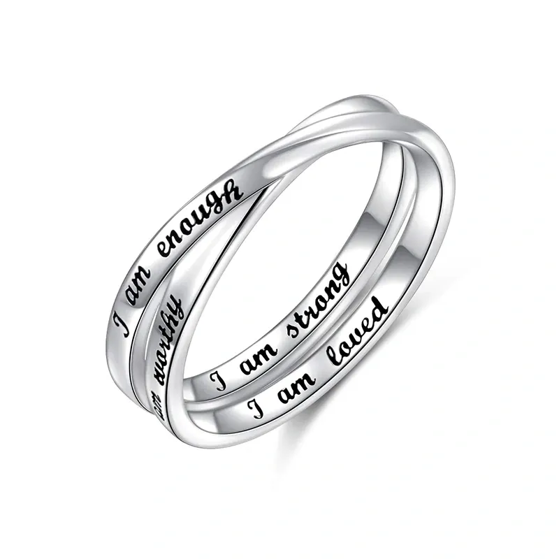 Sterling Silver Inspirational Ring  with Engraveds