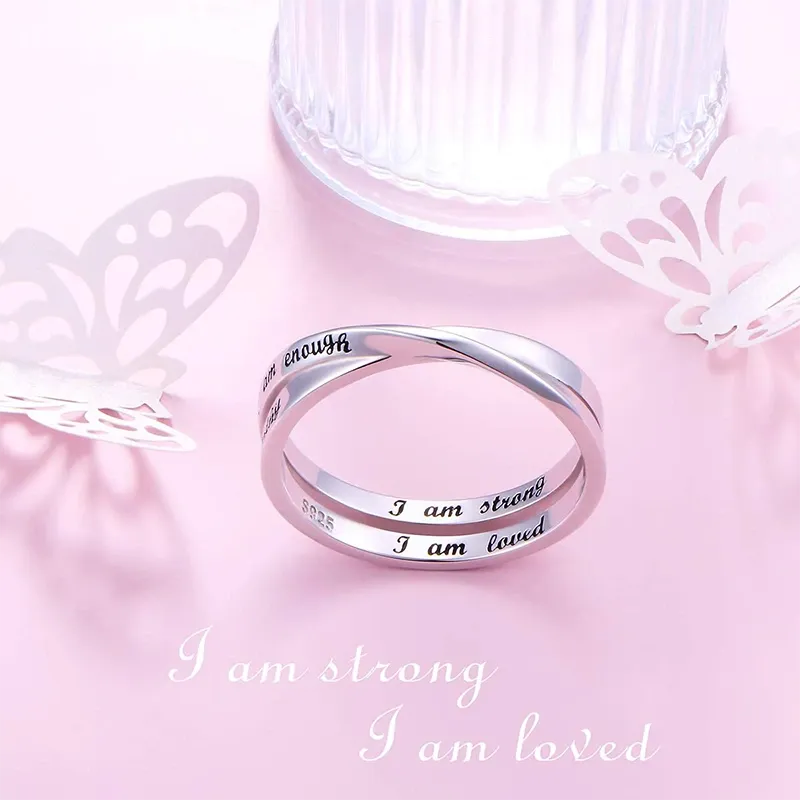 Sterling Silver Inspirational Ring  with Engraveds