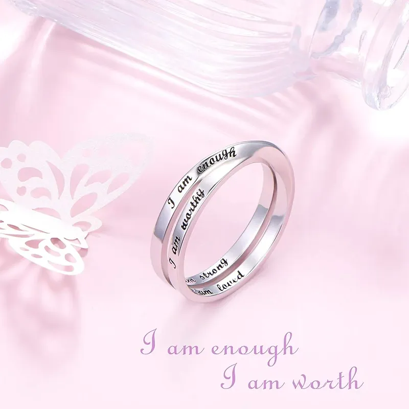 Sterling Silver Inspirational Ring  with Engraveds