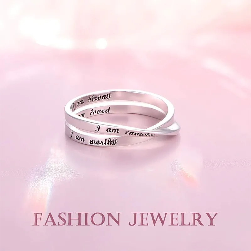 Sterling Silver Inspirational Ring  with Engraveds