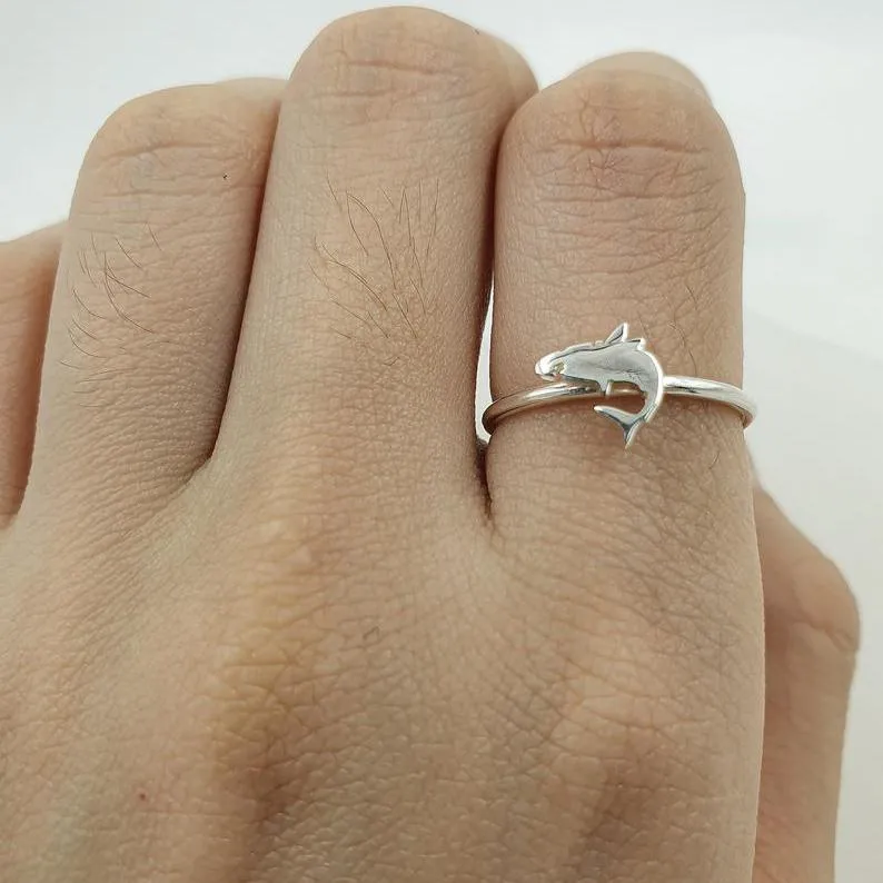 Sterling Silver Shark Ring