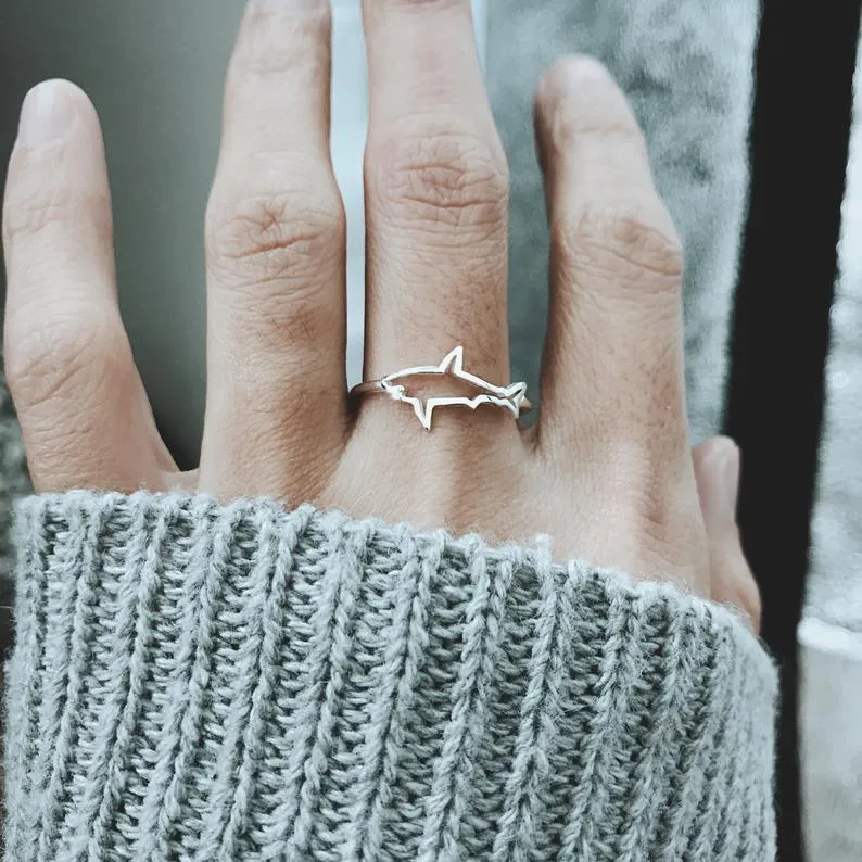 Sterling Silver Shark Ring