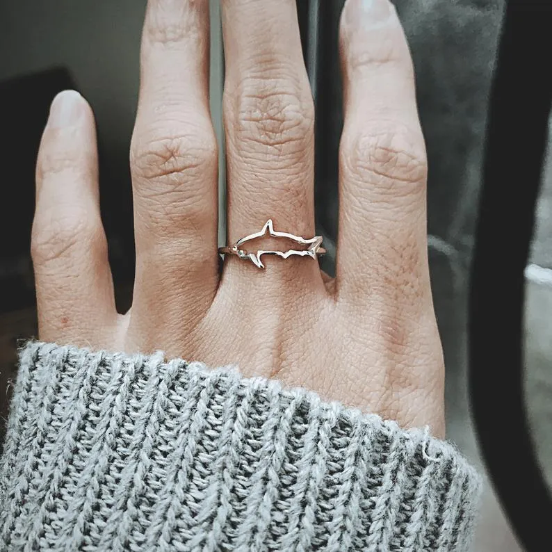 Sterling Silver Shark Ring