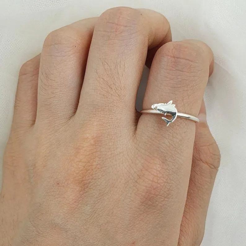 Sterling Silver Shark Ring