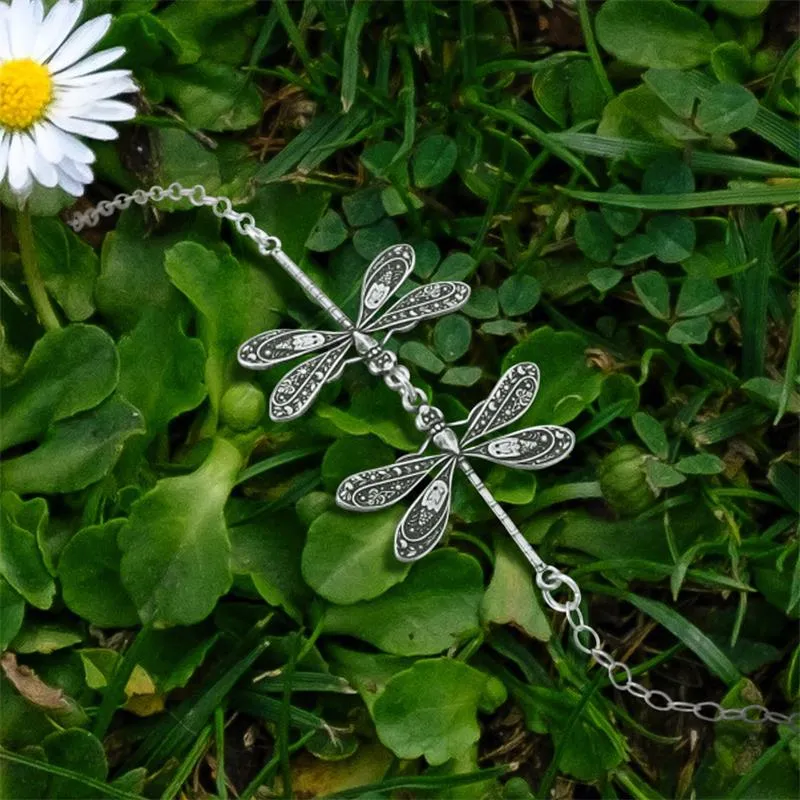 Sterling Silverr Dragonfly Single Layer Anklet