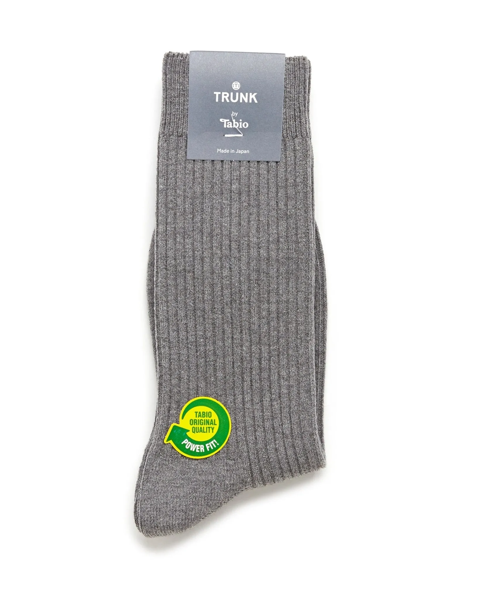 Tabio Power Fit Crew Socks: Heather Grey