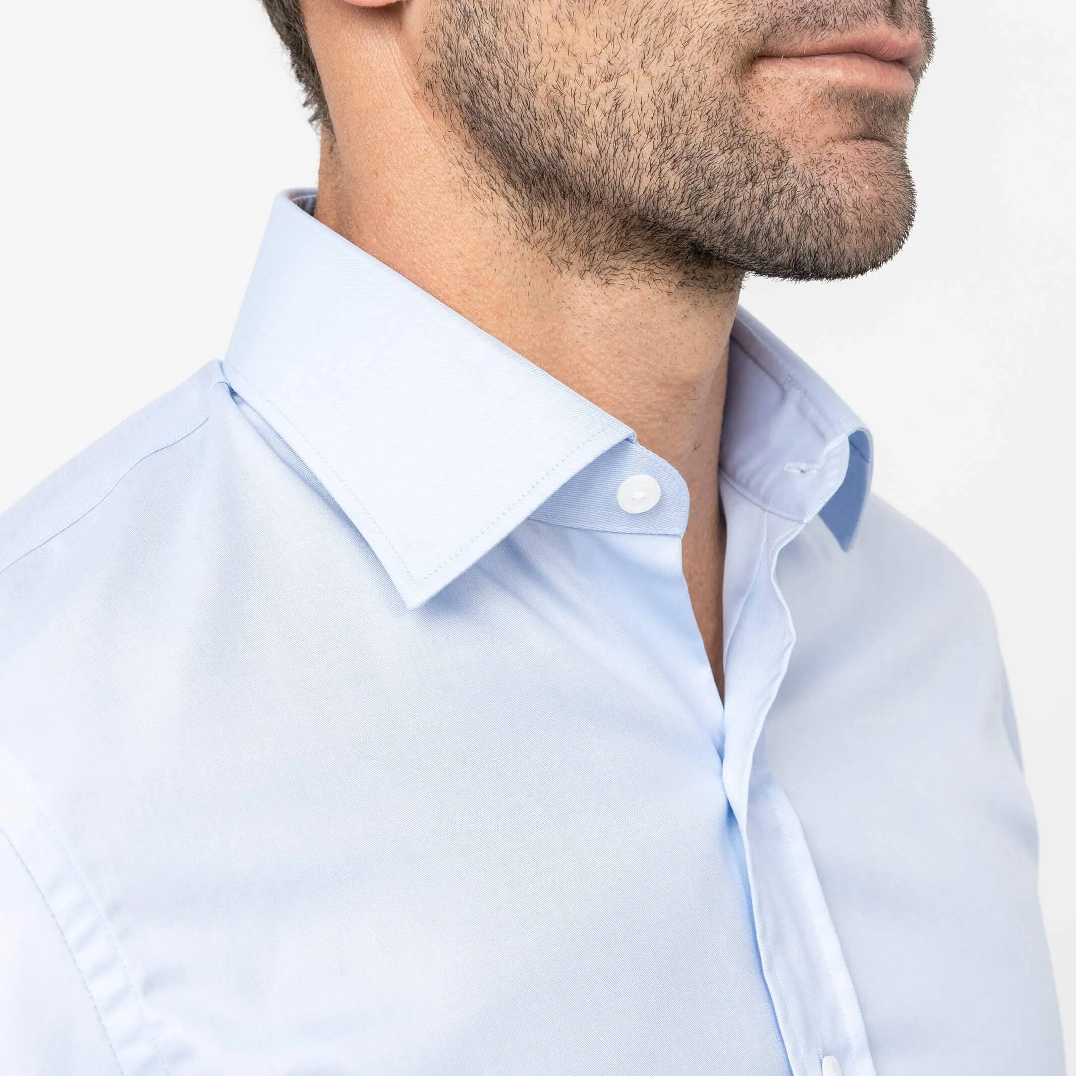 The Light Blue Albini Ellington Twill Custom Shirt