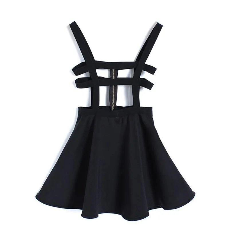 'The Loved Ones' Black hollow strap skirt (One Size)