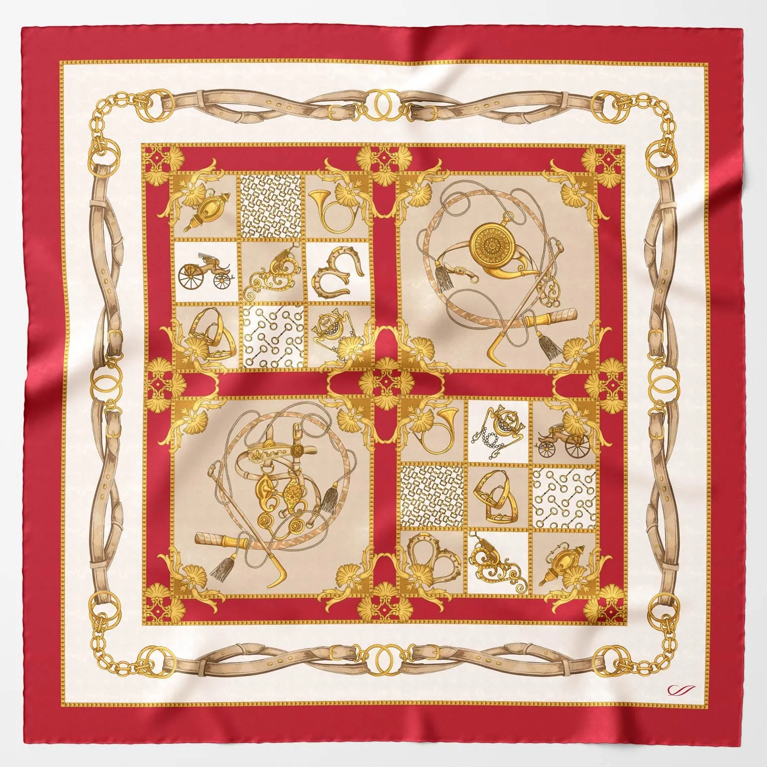 Vittoria - Hand Rolled Silk Foulard - Red