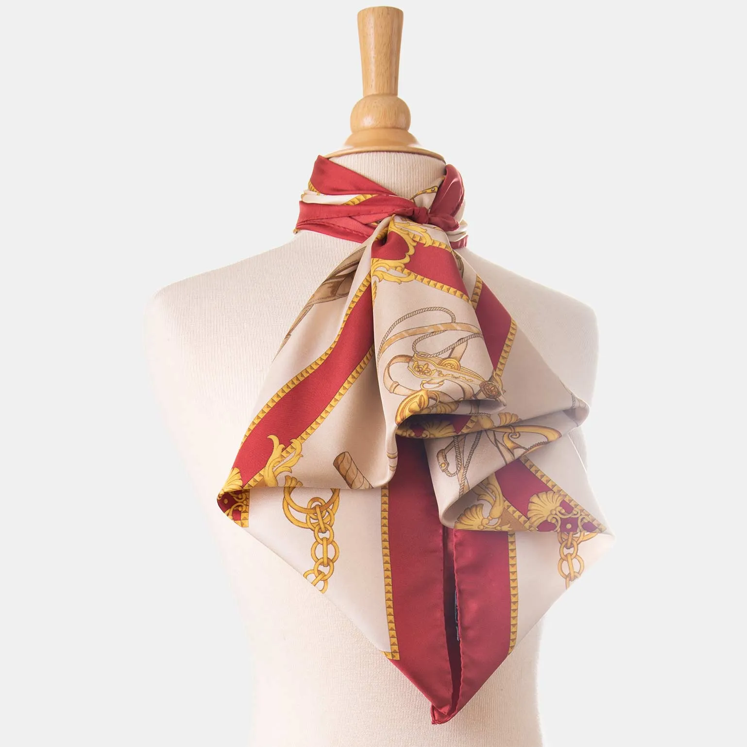 Vittoria - Hand Rolled Silk Foulard - Red