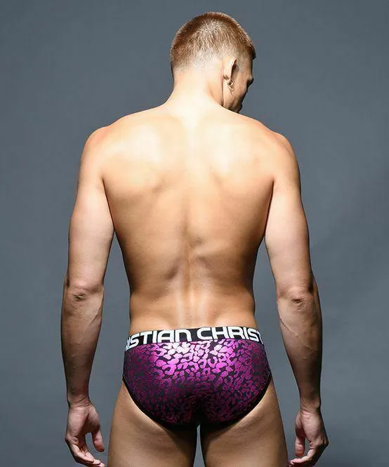 XS Andrew Christian Brief Posh Leopard Fashion Briefs 92146 38