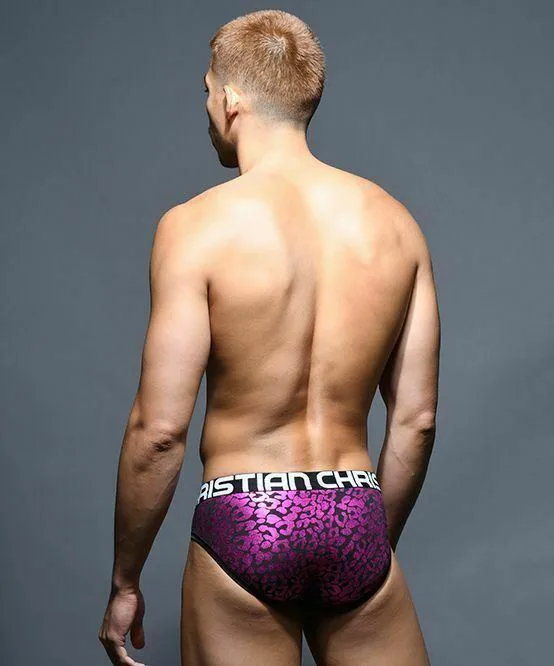 XS Andrew Christian Brief Posh Leopard Fashion Briefs 92146 38