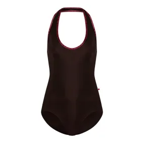 Yumiko Jaione Halter Leotard - Espresso