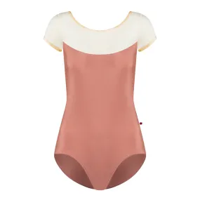 Yumiko Meagan Cap Sleeve Leotard - Rosewood